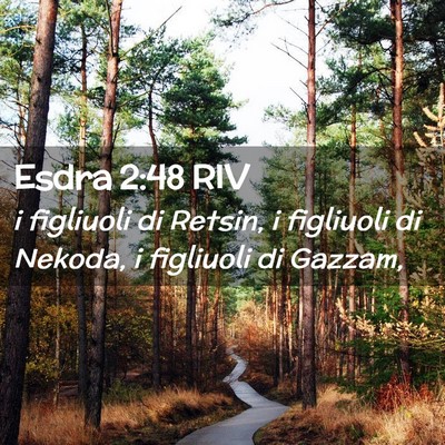 Picture 02 - Esdra 2:48 RIV - i figliuoli di Retsin, i figliuoli di Nekoda, i - Bible Verse Picture