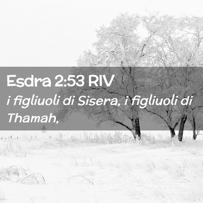 Picture 02 - Esdra 2:53 RIV - i figliuoli di Sisera, i figliuoli di - Bible Verse Picture