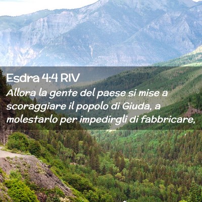 Picture 02 - Esdra 4:4 RIV - Allora la gente del paese si mise a scoraggiare - Bible Verse Picture