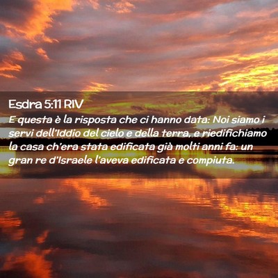 Picture 02 - Esdra 5:11 RIV - E questa è la risposta che ci hanno data: Noi - Bible Verse Picture