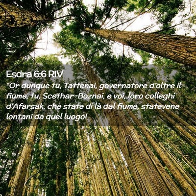 Picture 02 - Esdra 6:6 RIV - “Or dunque tu, Tattenai, governatore d’oltre - Bible Verse Picture