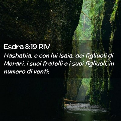 Picture 02 - Esdra 8:19 RIV - Hashabia, e con lui Isaia, dei figliuoli di - Bible Verse Picture