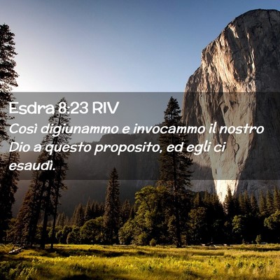 Picture 02 - Esdra 8:23 RIV - Così digiunammo e invocammo il nostro Dio a - Bible Verse Picture