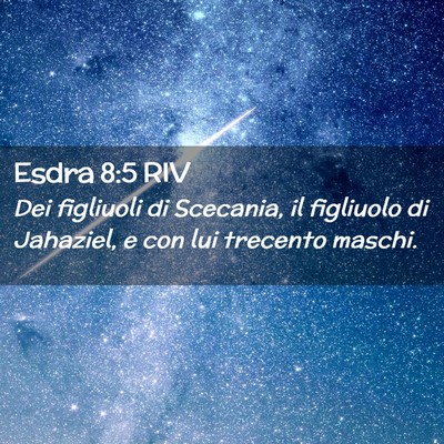 Picture 02 - Esdra 8:5 RIV - Dei figliuoli di Scecania, il figliuolo di - Bible Verse Picture