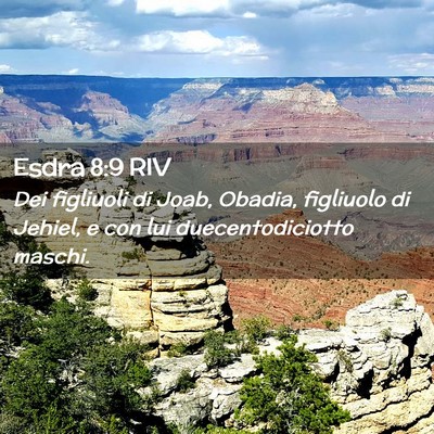 Picture 02 - Esdra 8:9 RIV - Dei figliuoli di Joab, Obadia, figliuolo di - Bible Verse Picture