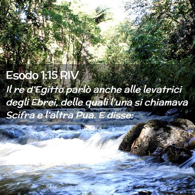Picture 02 - Esodo 1:15 RIV - Il re d’Egitto parlò anche alle levatrici - Bible Verse Picture