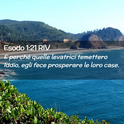 Picture 02 - Esodo 1:21 RIV - E perché quelle levatrici temettero Iddio, egli - Bible Verse Picture