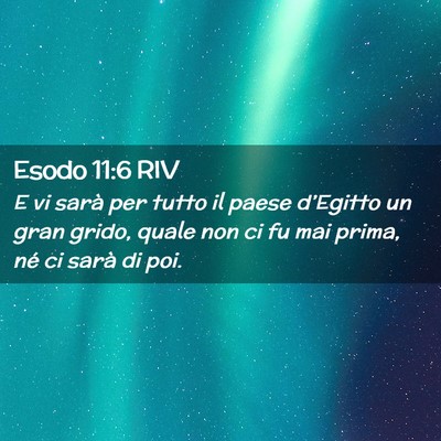 Picture 02 - Esodo 11:6 RIV - E vi sarà per tutto il paese d’Egitto un gran - Bible Verse Picture