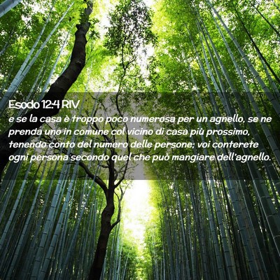 Picture 02 - Esodo 12:4 RIV - e se la casa è troppo poco numerosa per un - Bible Verse Picture