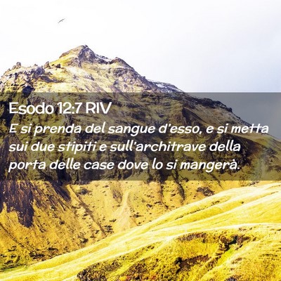 Picture 02 - Esodo 12:7 RIV - E si prenda del sangue d’esso, e si metta sui - Bible Verse Picture