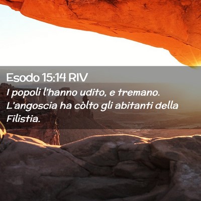Picture 02 - Esodo 15:14 RIV - I popoli l’hanno udito, e tremano. L’angoscia - Bible Verse Picture