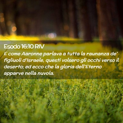 Picture 02 - Esodo 16:10 RIV - E come Aaronne parlava a tutta la raunanza de’ - Bible Verse Picture