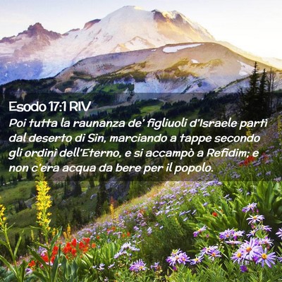 Picture 02 - Esodo 17:1 RIV - Poi tutta la raunanza de’ figliuoli d’Israele - Bible Verse Picture