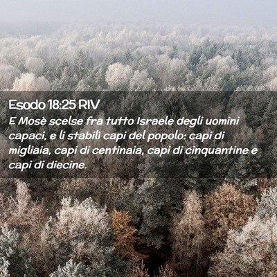 Picture 02 - Esodo 18:25 RIV - E Mosè scelse fra tutto Israele degli uomini - Bible Verse Picture