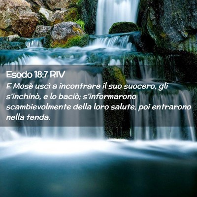 Picture 02 - Esodo 18:7 RIV - E Mosè uscì a incontrare il suo suocero, gli - Bible Verse Picture