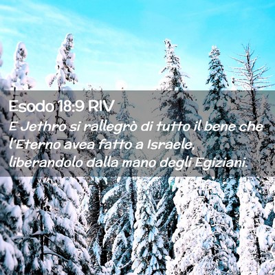Picture 02 - Esodo 18:9 RIV - E Jethro si rallegrò di tutto il bene che - Bible Verse Picture