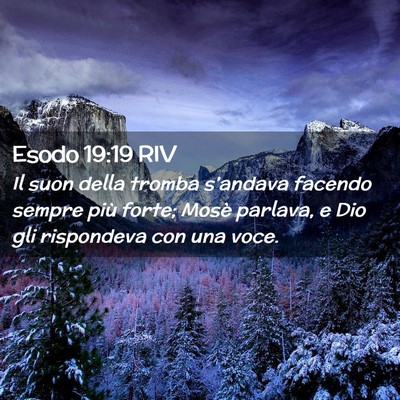 Picture 02 - Esodo 19:19 RIV - Il suon della tromba s’andava facendo sempre - Bible Verse Picture
