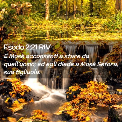 Picture 02 - Esodo 2:21 RIV - E Mosè acconsentì a stare da quell’uomo; ed - Bible Verse Picture