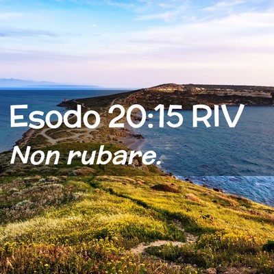 Picture 02 - Esodo 20:15 RIV - Non - Bible Verse Picture