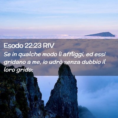 Picture 02 - Esodo 22:23 RIV - Se in qualche modo li affliggi, ed essi gridano a - Bible Verse Picture