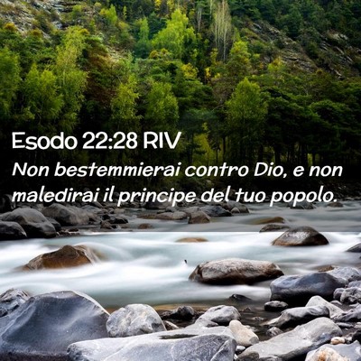 Picture 02 - Esodo 22:28 RIV - Non bestemmierai contro Dio, e non maledirai il - Bible Verse Picture