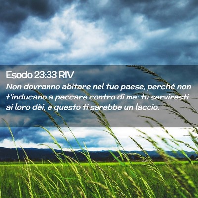 Picture 02 - Esodo 23:33 RIV - Non dovranno abitare nel tuo paese, perché non - Bible Verse Picture