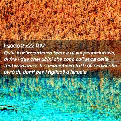 Picture 02 - Esodo 25:22 RIV - Quivi io m’incontrerò teco; e di sul - Bible Verse Picture