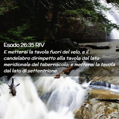Picture 02 - Esodo 26:35 RIV - E metterai la tavola fuori del velo, e il - Bible Verse Picture