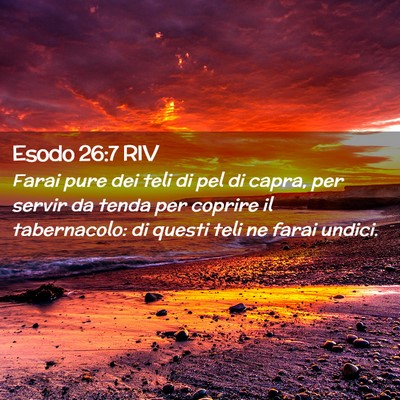 Picture 02 - Esodo 26:7 RIV - Farai pure dei teli di pel di capra, per servir - Bible Verse Picture