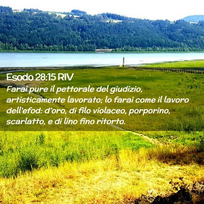 Picture 02 - Esodo 28:15 RIV - Farai pure il pettorale del giudizio, - Bible Verse Picture