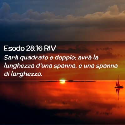 Picture 02 - Esodo 28:16 RIV - Sarà quadrato e doppio; avrà la lunghezza - Bible Verse Picture