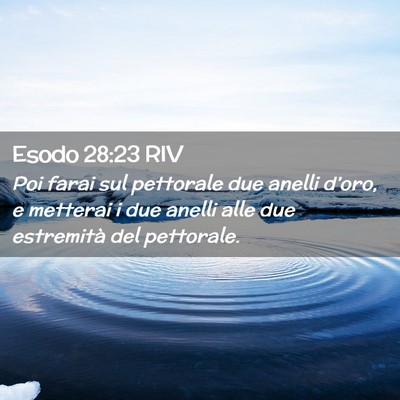 Picture 02 - Esodo 28:23 RIV - Poi farai sul pettorale due anelli d’oro, e - Bible Verse Picture