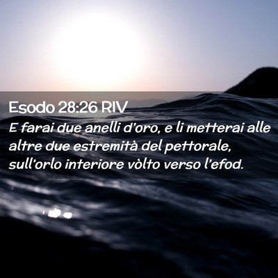Picture 02 - Esodo 28:26 RIV - E farai due anelli d’oro, e li metterai alle - Bible Verse Picture