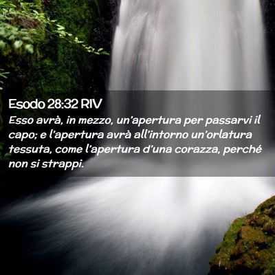 Picture 02 - Esodo 28:32 RIV - Esso avrà, in mezzo, un’apertura per passarvi - Bible Verse Picture
