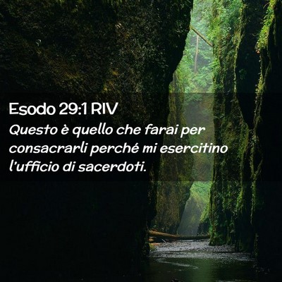Picture 02 - Esodo 29:1 RIV - Questo è quello che farai per consacrarli - Bible Verse Picture