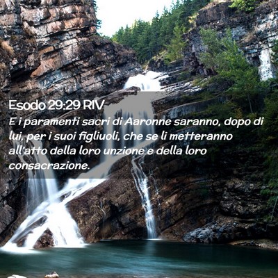 Picture 02 - Esodo 29:29 RIV - E i paramenti sacri di Aaronne saranno, dopo di - Bible Verse Picture