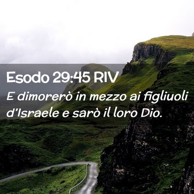 Picture 02 - Esodo 29:45 RIV - E dimorerò in mezzo ai figliuoli d’Israele e - Bible Verse Picture