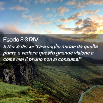 Picture 02 - Esodo 3:3 RIV - E Mosè disse: “Ora voglio andar da quella - Bible Verse Picture