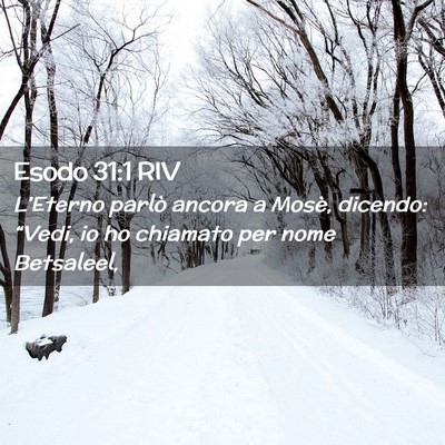 Picture 02 - Esodo 31:1 RIV - L’Eterno parlò ancora a Mosè, dicendo: - Bible Verse Picture