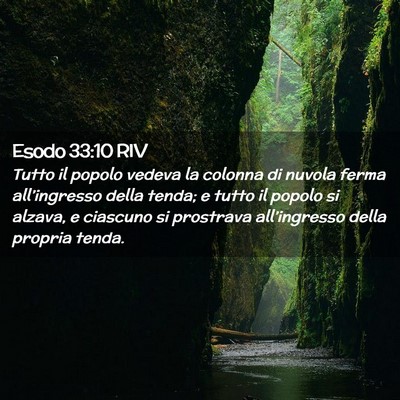 Picture 02 - Esodo 33:10 RIV - Tutto il popolo vedeva la colonna di nuvola ferma - Bible Verse Picture