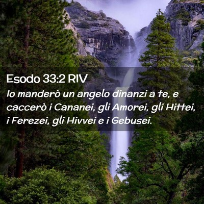 Picture 02 - Esodo 33:2 RIV - Io manderò un angelo dinanzi a te, e caccerò i - Bible Verse Picture