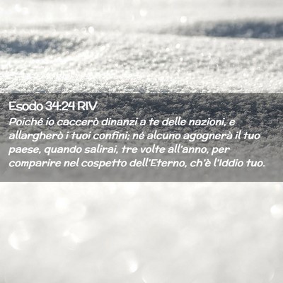 Picture 02 - Esodo 34:24 RIV - Poiché io caccerò dinanzi a te delle nazioni, e - Bible Verse Picture