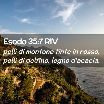 Picture 02 - Esodo 35:7 RIV - pelli di montone tinte in rosso, pelli di - Bible Verse Picture