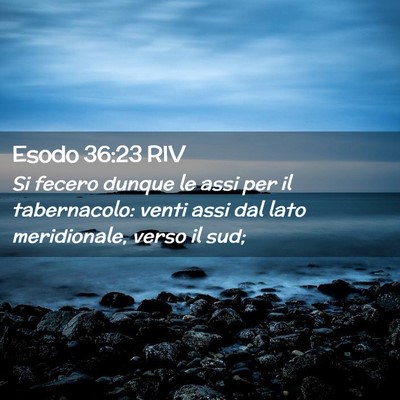 Picture 02 - Esodo 36:23 RIV - Si fecero dunque le assi per il tabernacolo: - Bible Verse Picture