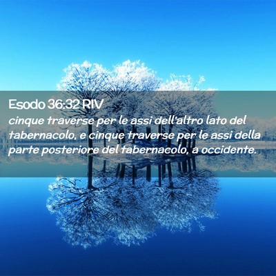 Picture 02 - Esodo 36:32 RIV - cinque traverse per le assi dell’altro lato del - Bible Verse Picture