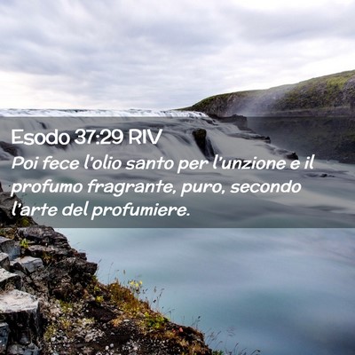 Picture 02 - Esodo 37:29 RIV - Poi fece l’olio santo per l’unzione e il - Bible Verse Picture