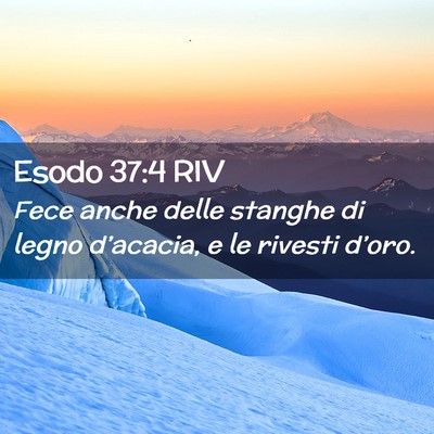 Picture 02 - Esodo 37:4 RIV - Fece anche delle stanghe di legno d’acacia, e - Bible Verse Picture