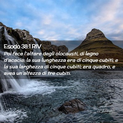 Picture 02 - Esodo 38:1 RIV - Poi fece l’altare degli olocausti, di legno - Bible Verse Picture