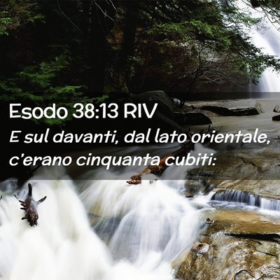 Picture 02 - Esodo 38:13 RIV - E sul davanti, dal lato orientale, c’erano - Bible Verse Picture
