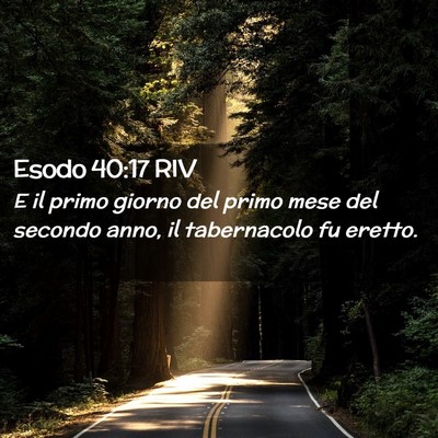 Picture 02 - Esodo 40:17 RIV - E il primo giorno del primo mese del secondo - Bible Verse Picture